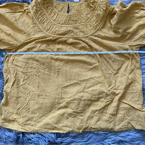 ANTHROPOLOGIE Dolan textured puff 3/4 sleeve top - Picture 7 of 8